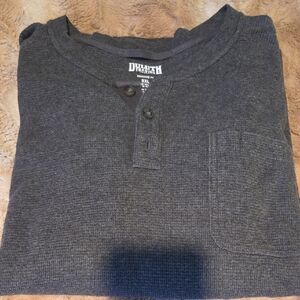Duluth Trading Co. Charcoal Henley Shirt